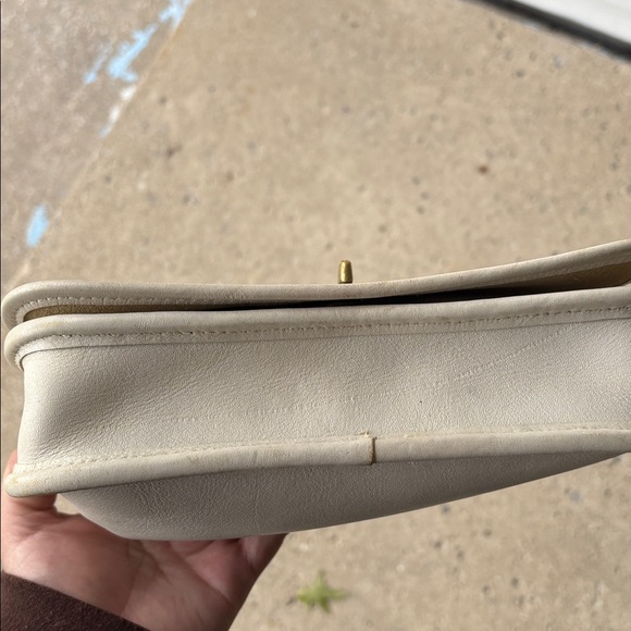 White/bone Vintage Coach convertible clutch shoulder bag - Picture 4 of 16